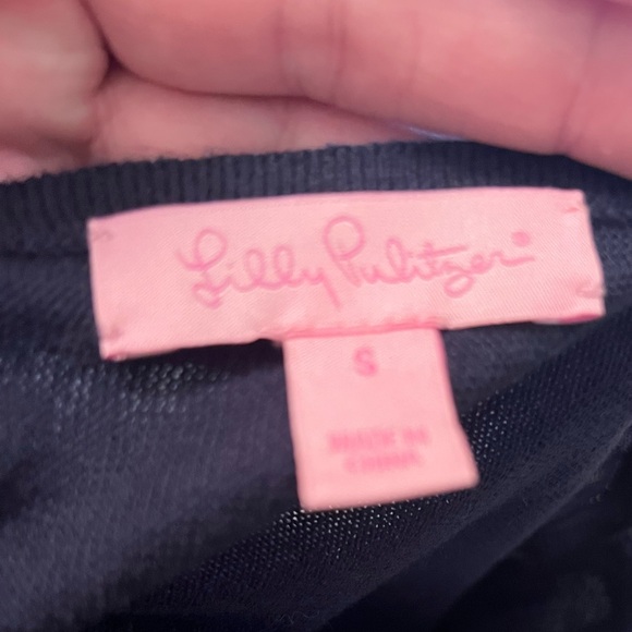 Elegant Navy Blue Dress Lilly Pulitzer Jupiter Sweater Dress Navy - Picture 6 of 6